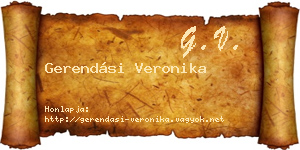Gerendási Veronika névjegykártya